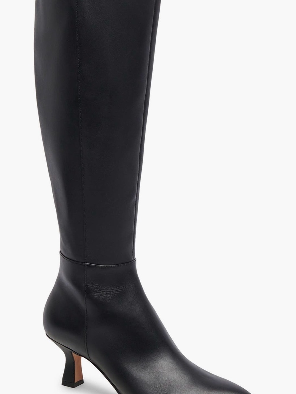Dolce Vita Black Knee-High Leather Heeled Boots
